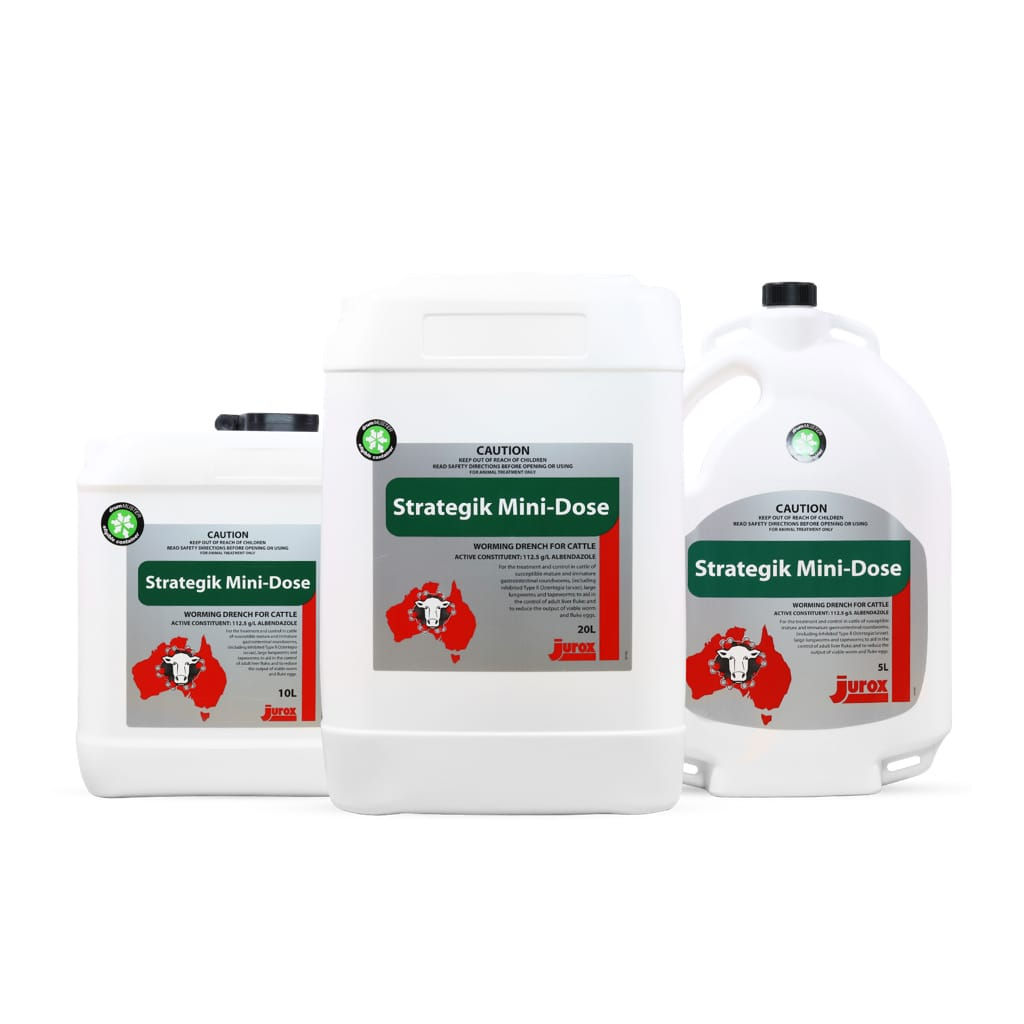 Strategik Mini-Dose Worming Drench for Cattle 5-Litre, 10-Litre & 20-Litre