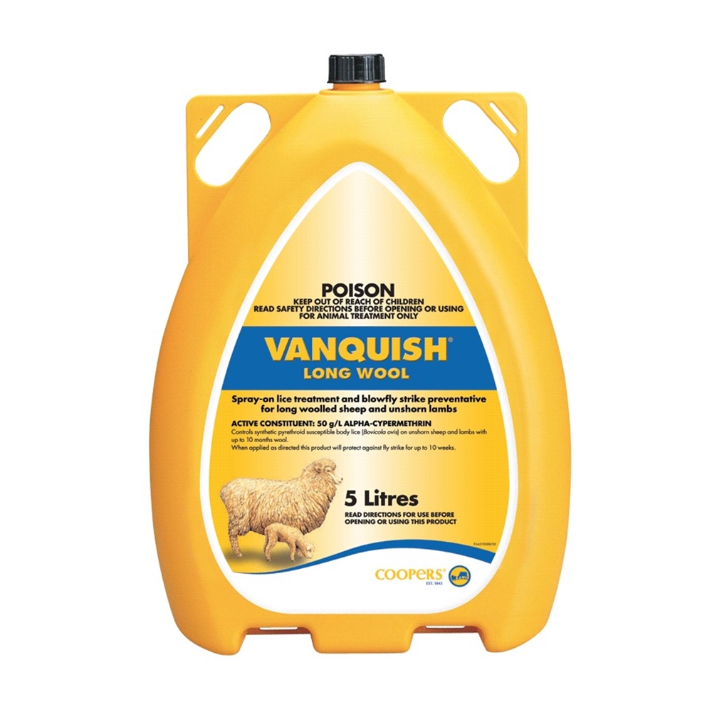 Vanquish Spray On - Lice Treatment & Blowfly Strike Preventive For Sheep
