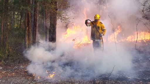 Fireman control burn