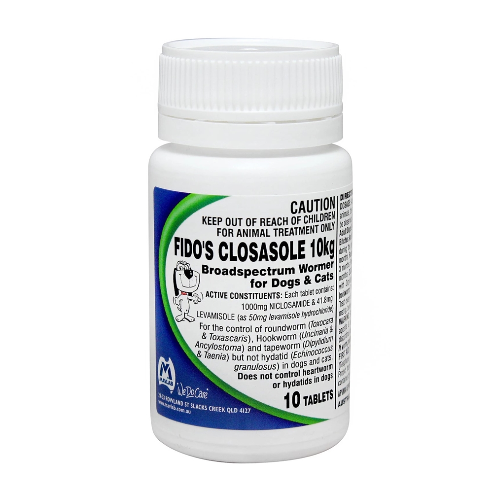 Closasole 10kg Broad Spectrum Wormer For Dogs & Cats