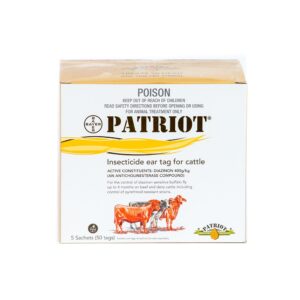Patriot Insecticide Ear Tag for Cattle 50 tag pack