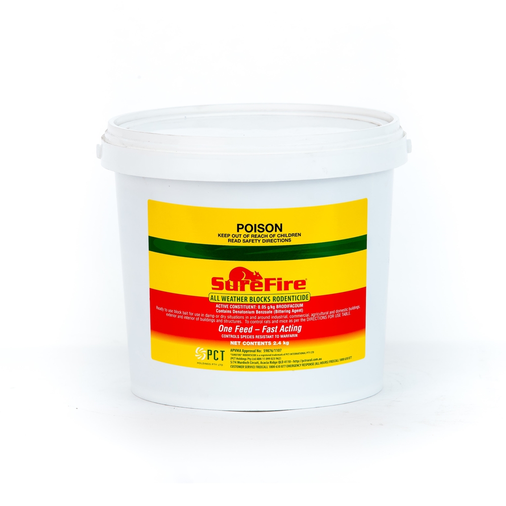 All-Weather Rodenticide Blocks (RED)(Brodifacoum)