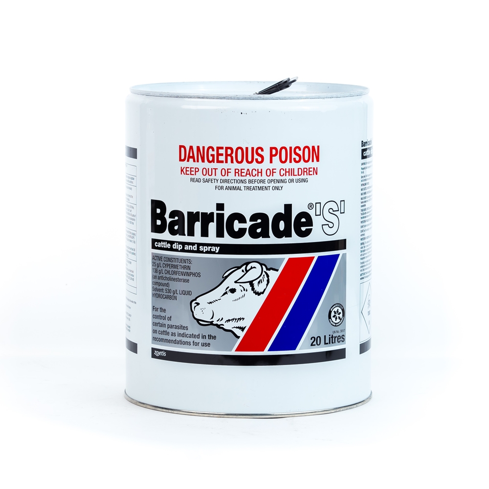 Barricade 'S' Cattle Dip and Spray (Chlorfenvinphos & Cypermethrin)