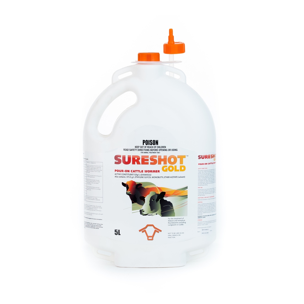 SureShot Gold Pour-On Cattle Wormer (Levamisole)