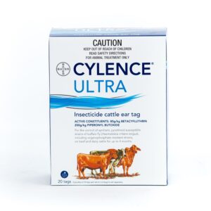 Cylence Ultra Piperonyl Butoxide Betacyfluthrin Insecticide Cattle Ear Tag 20-Pack