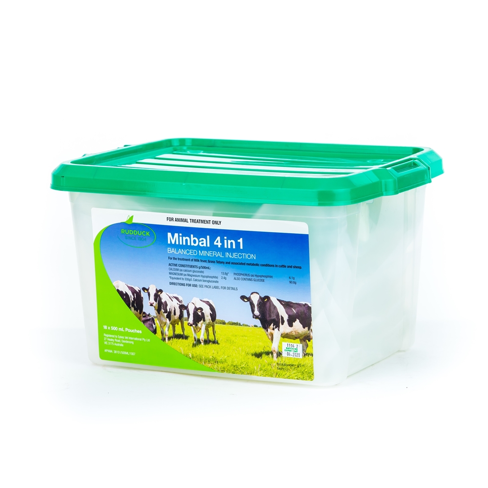Minbal 4 in 1 Balanced Mineral Injection (Calcium, Magnesium, Phosphorus & Glucose)