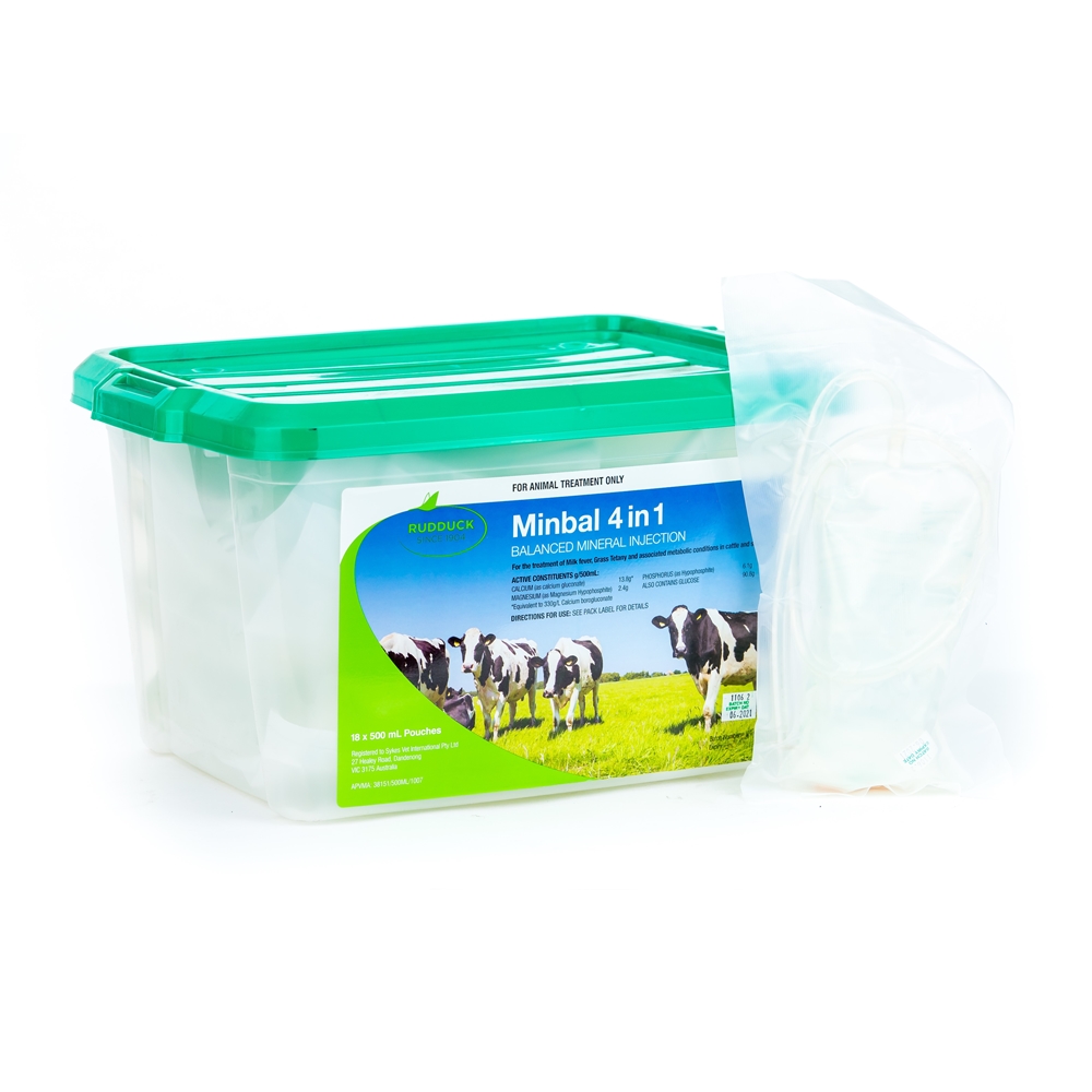Minbal 4 in 1 Balanced Mineral Injection (Calcium, Magnesium, Phosphorus & Glucose)
