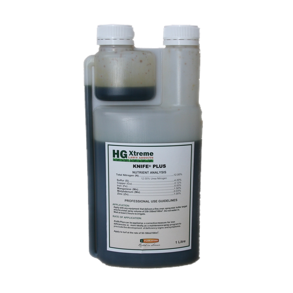 Knife Plus Turf Biostimulant (12-0-0+6 Fe) - Hi Nitrogen & Iron