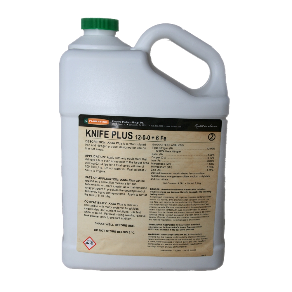Knife Plus Turf Biostimulant (12-0-0+6 Fe) - Hi Nitrogen & Iron