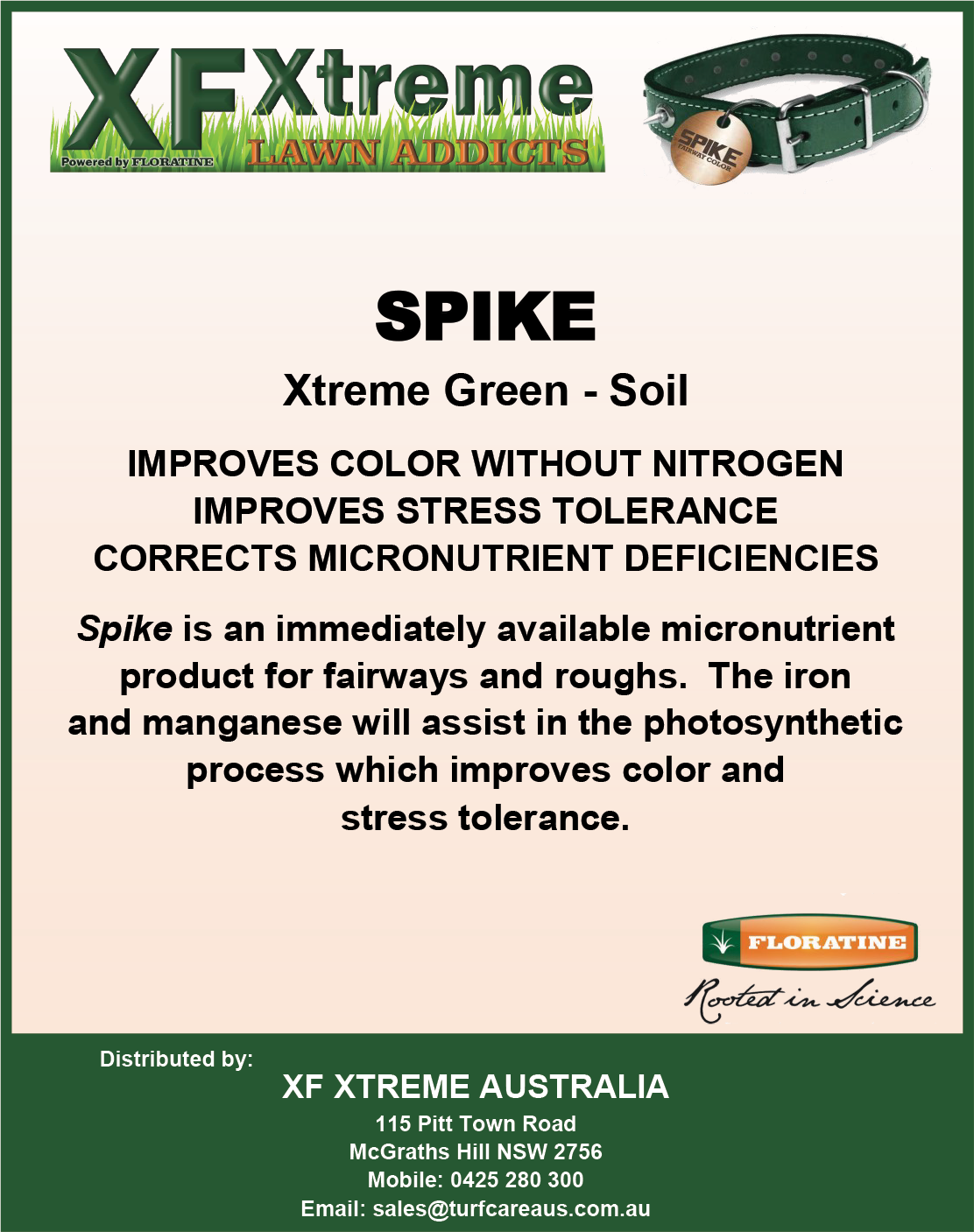 Spike Foliar Fertiliser - Turfgrass Colour & Stress Tolerance