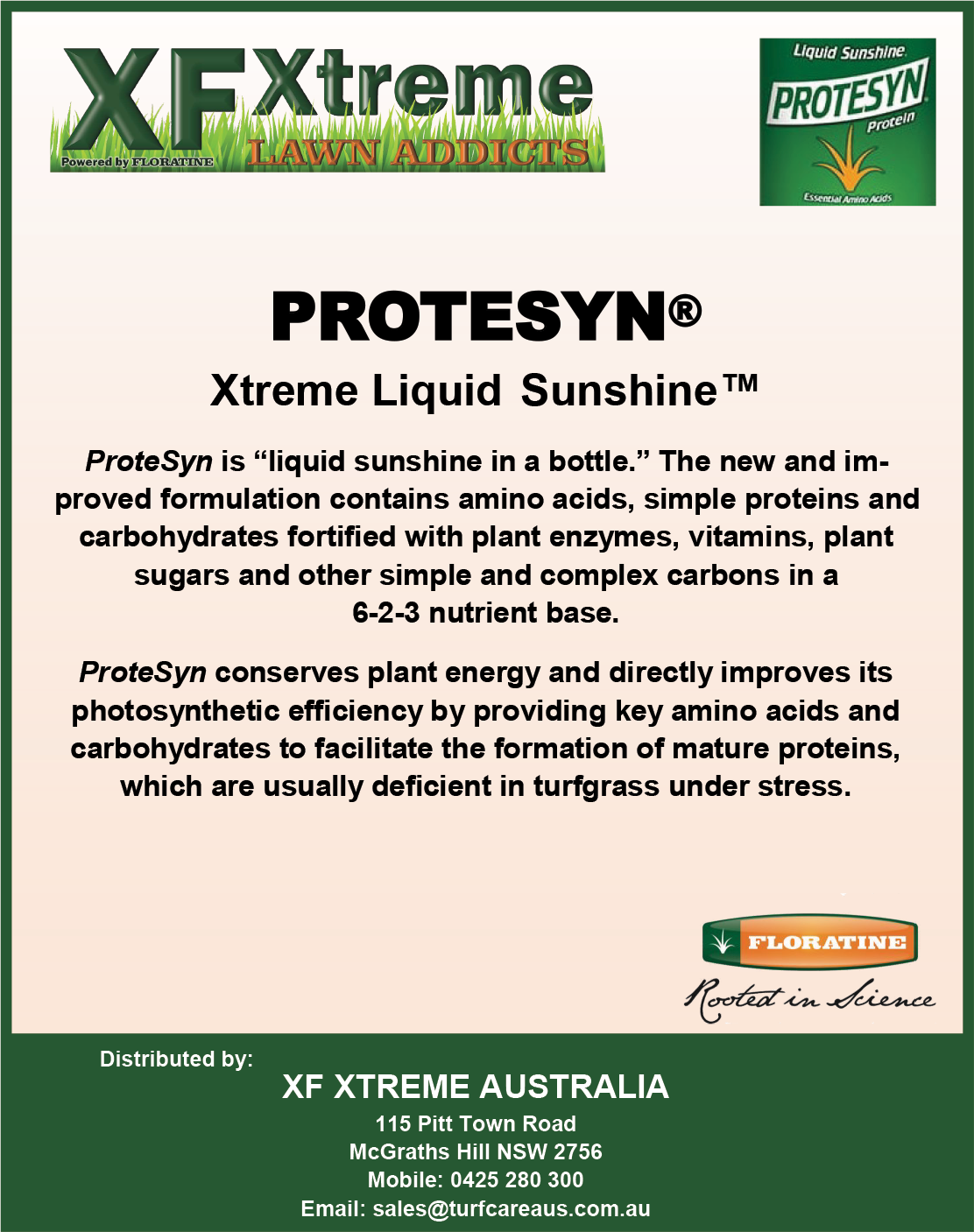 ProteSyn Turf Biostimulant (6-2-3) - Healthy turf in low light/shade.