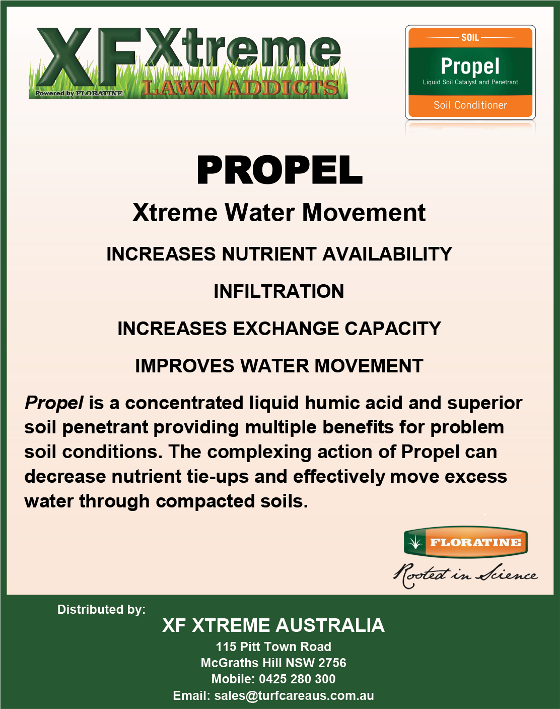Propel - Turf Soil Conditioner, Catalyst and Penetrant