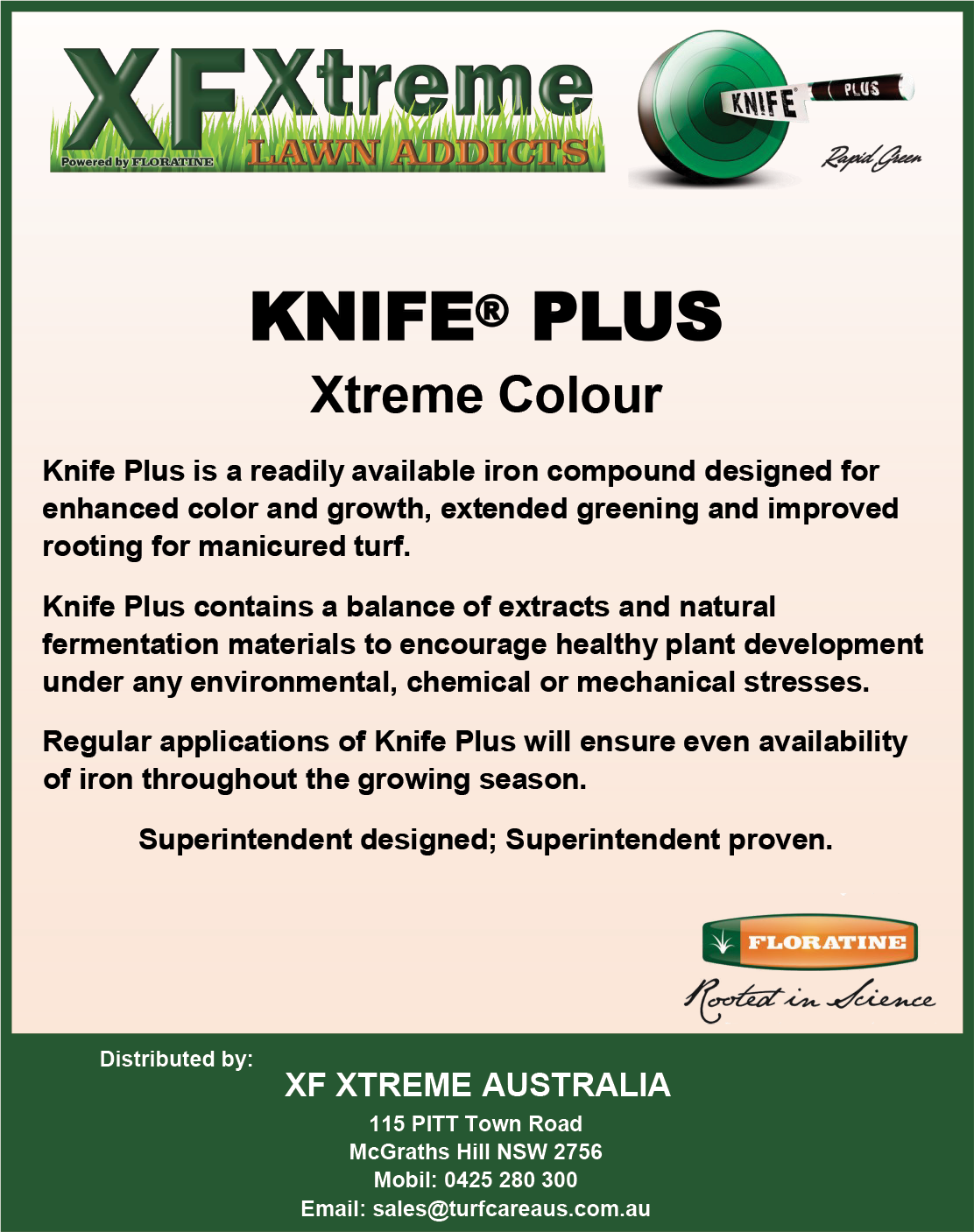 Knife Plus Turf Biostimulant (12-0-0+6 Fe) - Hi Nitrogen & Iron