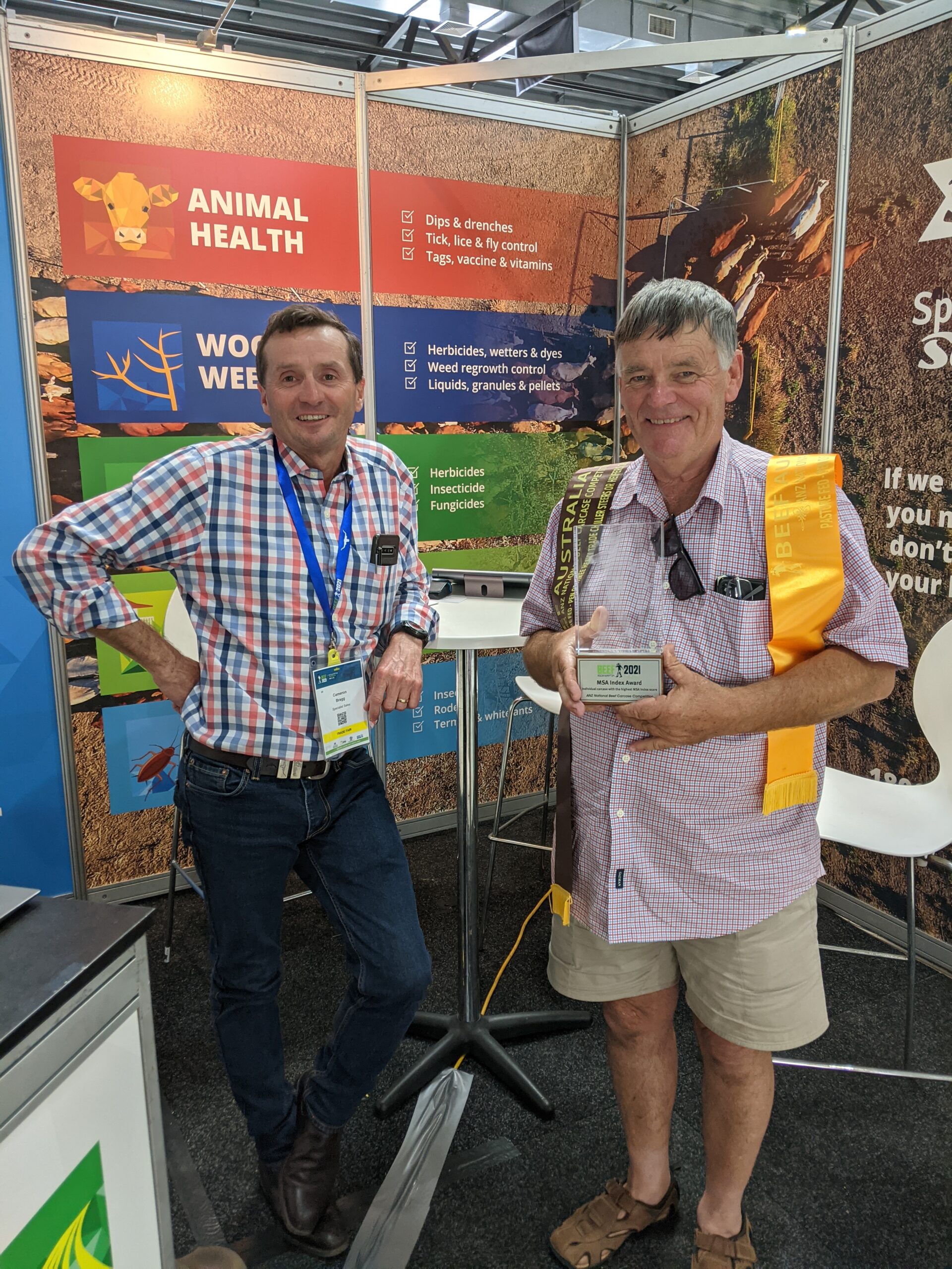 Prize winning customer Barry Hollands at Beef Australia