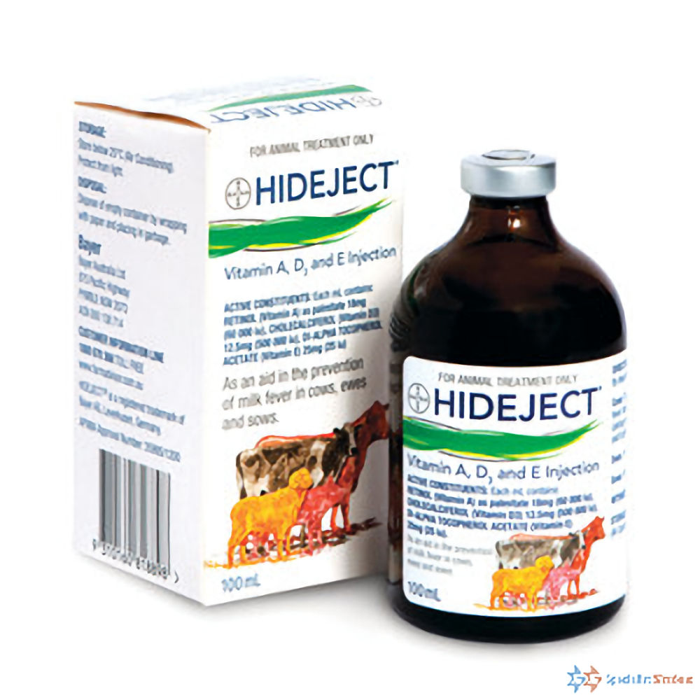 Hideject Vitamin A, D3 and E Injection 100-mL