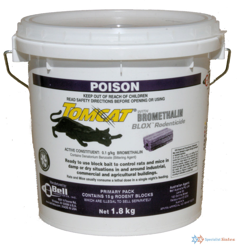 Tomcat Bromethalin Blox Rodenticide 1.8kg