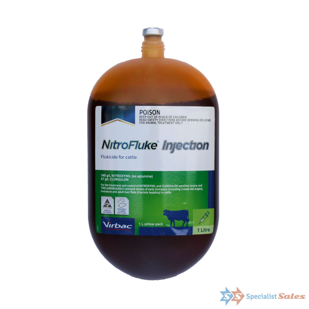 Nitrofluke Injection Flukicide For Cattle 1-Litre