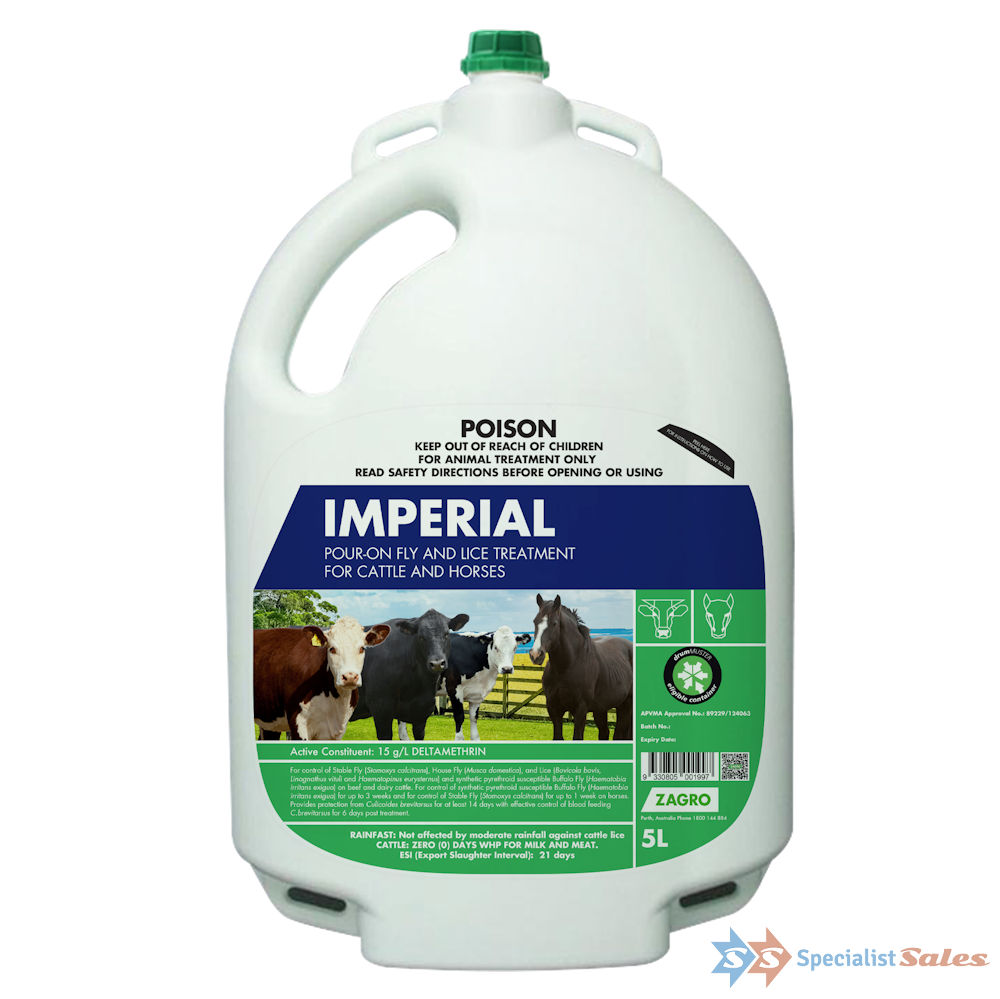 Imperial Pour-On Fly and Lice Treatment For Cattle And Horses