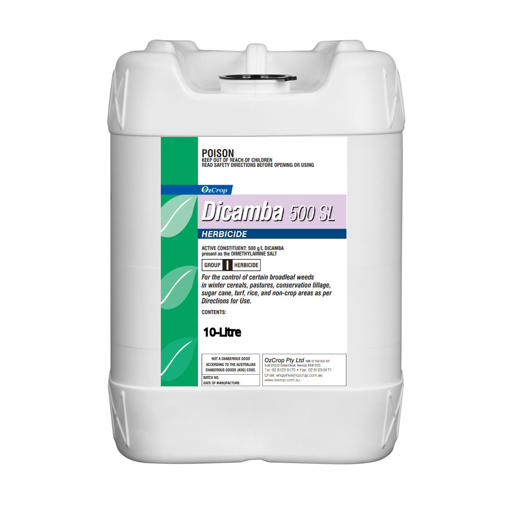 OzCrop Dicamba 500 SL Herbicide 10-Litre