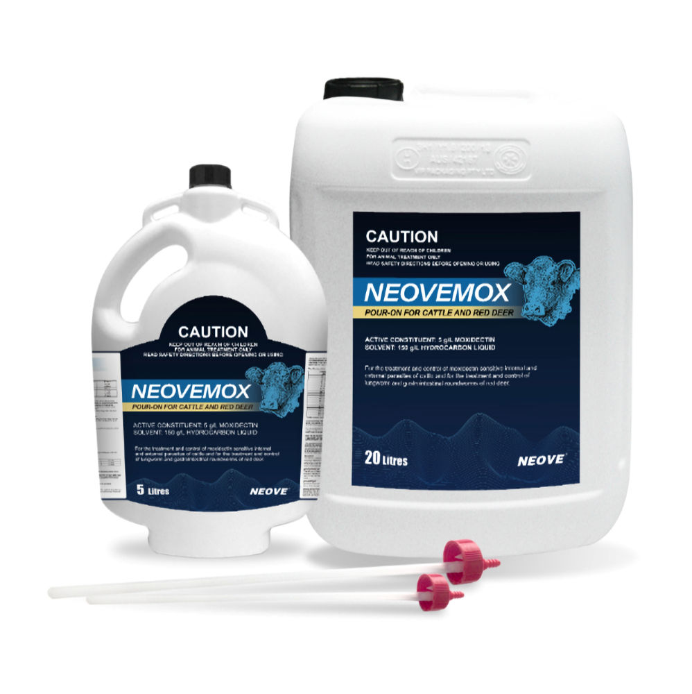 Neovemox Pour-On For Cattle 5-Litre & 20-Litre