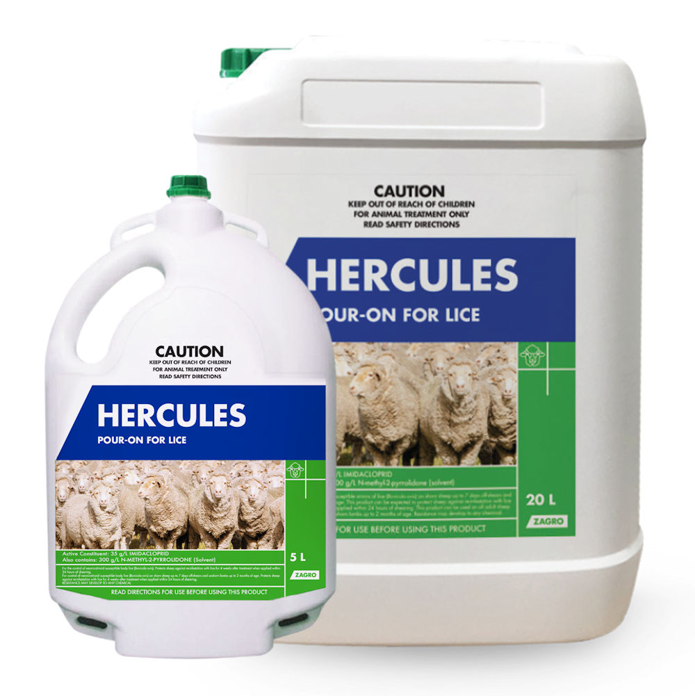 Hercules Pour-On For Lice 5-Litre & 20-Litre