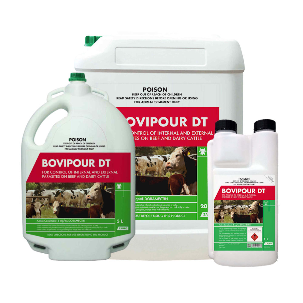 Bovipour DT Doramectin Cattle Pour-On 1-Litre, 5-Litre & 20-Litre