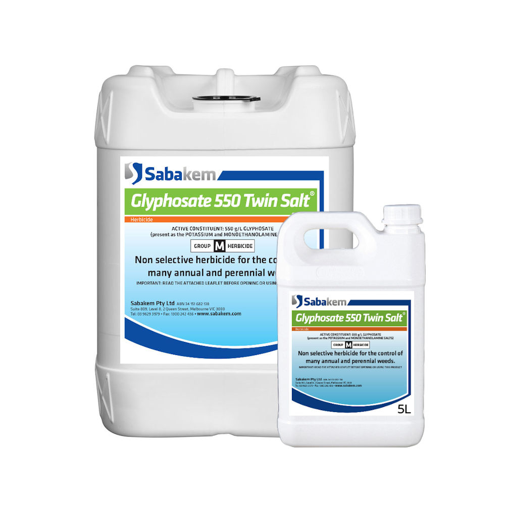 Sabakem Glyphosate 550 Twin Salt Herbicide 5-Litre & 20-Litre