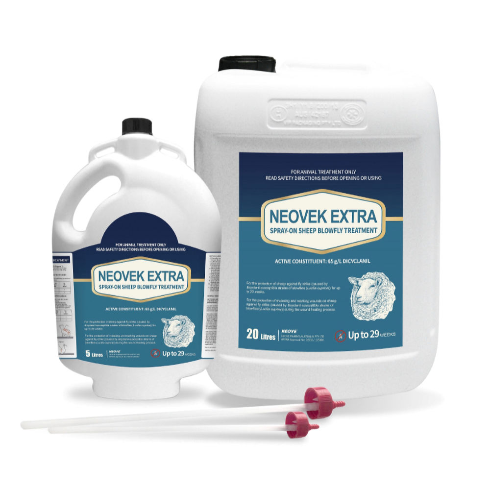 Neovek Extra Spray-On Sheep Blowfly Treatment 5-Litre & 20-Litre