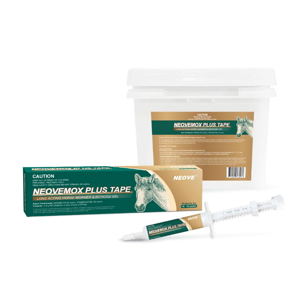 Neovemox Plus Tape Long Acting Horse Wormer & Boticide Gel 11.8gm & 50 Pack